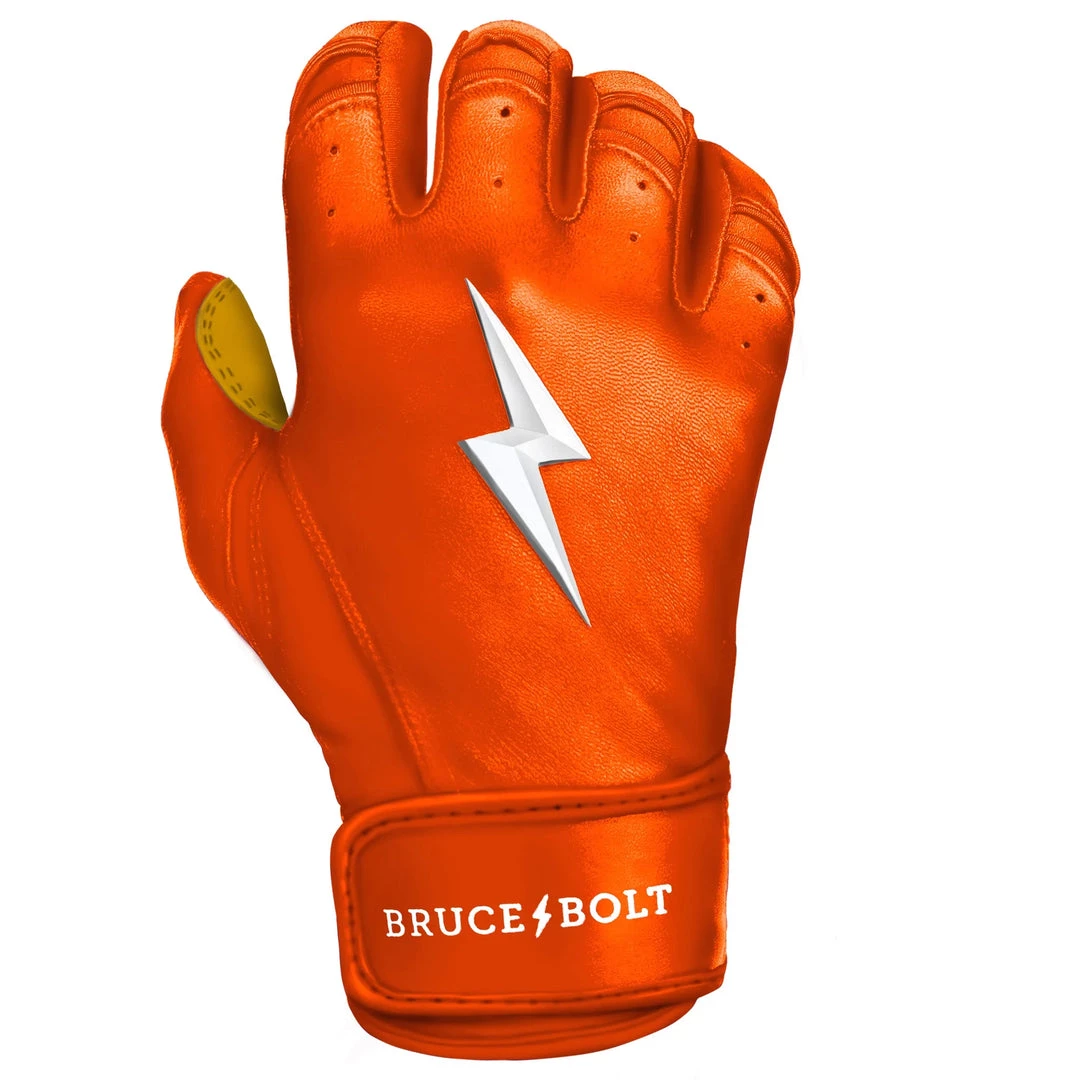 Gear Bruce Bolt PREMIUM PRO Short Cuff Batting Gloves: Orange 4 Gear Bruce Bolt PREMIUM PRO Short Cuff Batting Gloves: Orange