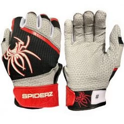 2022 Spiderz PRO Model Batting Gloves: Black/Red/White Gear
