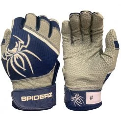 2022 Spiderz PRO Model Batting Gloves: Navy Blue/White